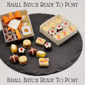 Small Batch Ready To Post Marzipan Cake Selection Box - Box Of 9 Sweets