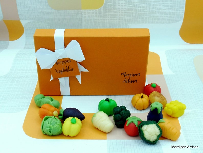 Marzipan Vegetables Box Of 15 Veg Novelty Food Lovers Gift Etsy