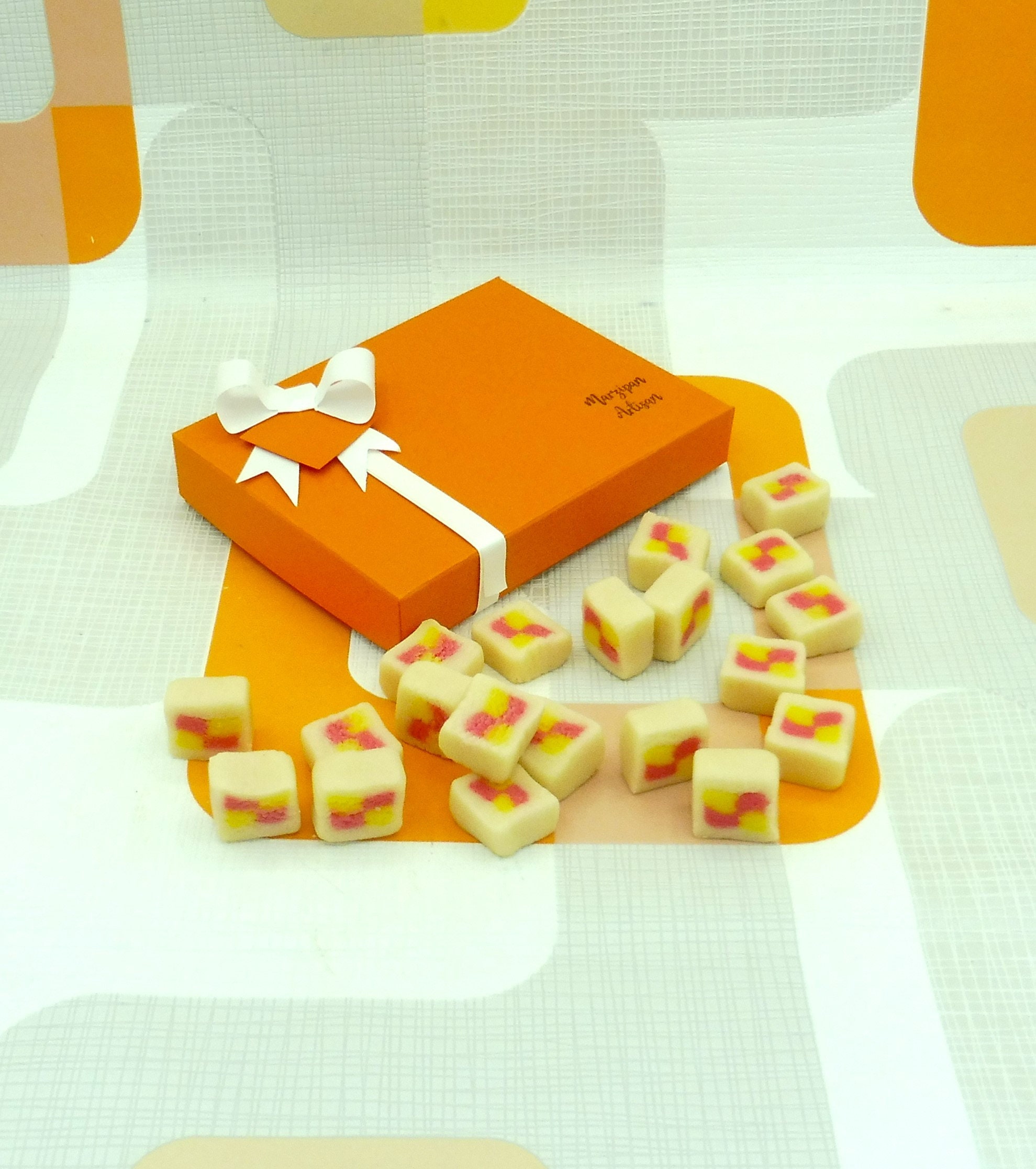 Battenberg Bites Box of 20 Marzipan Mini Battenburg Bites - Etsy UK