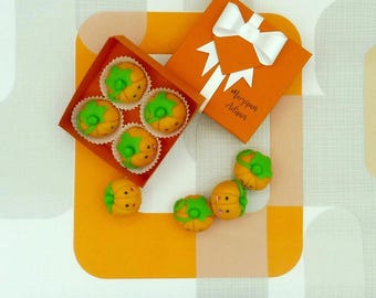 Handmade Kawaii Marzipan Pumpkins – Artisan Crafted Fall Treats
