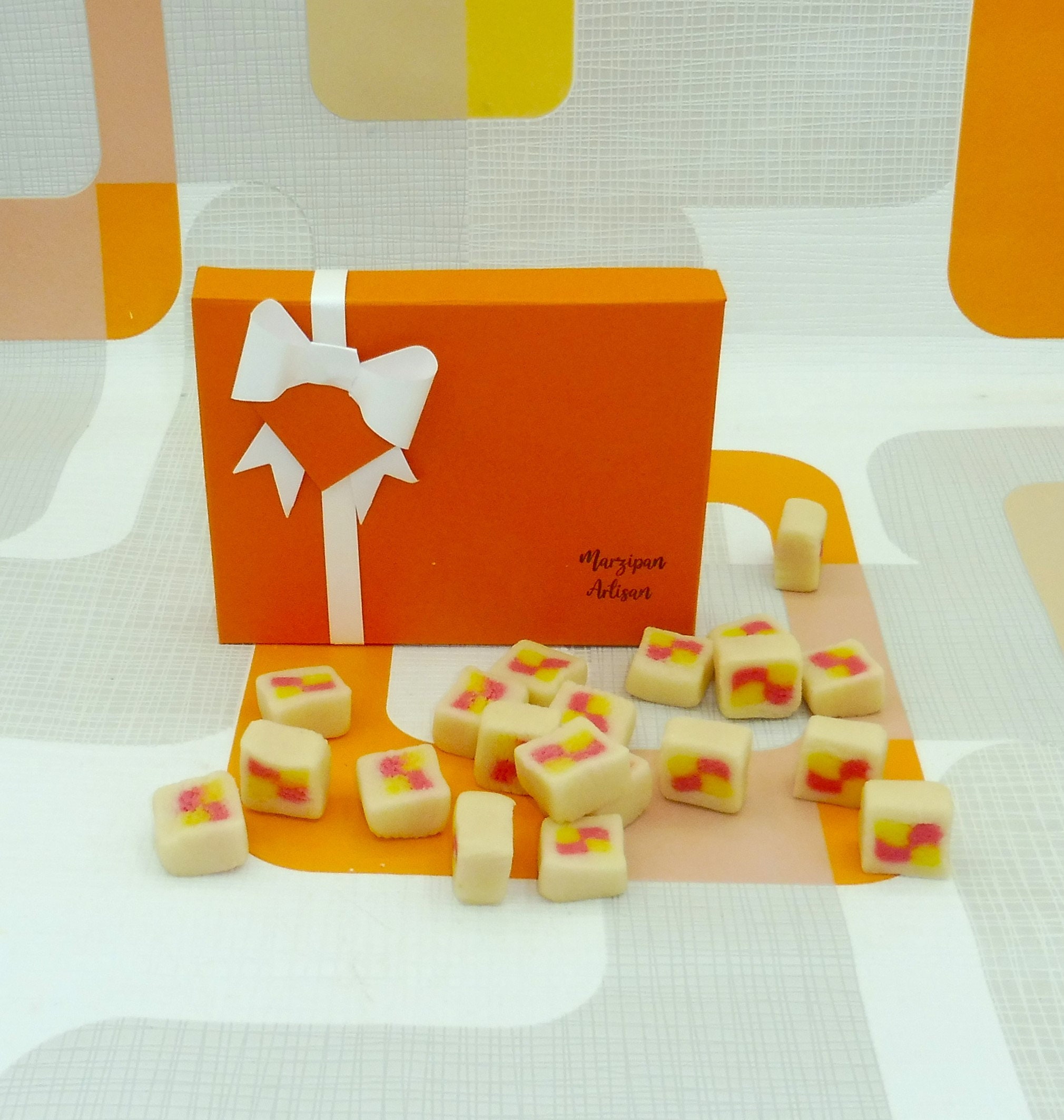 Battenberg Bites Box of 20 Marzipan Mini Battenburg Bites - Etsy UK