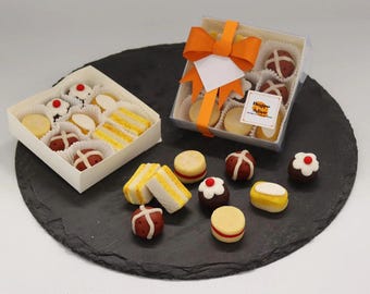 Small Batch Ready Made Marzipan British Afternoon Tea Box – 9 Mini Tea‑Time Treats