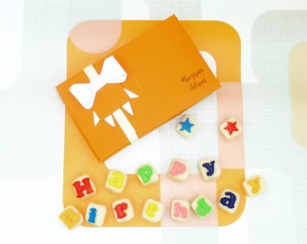 Personalised Happy Birthday Vegan Message Marzipan Sweets Edible Candy