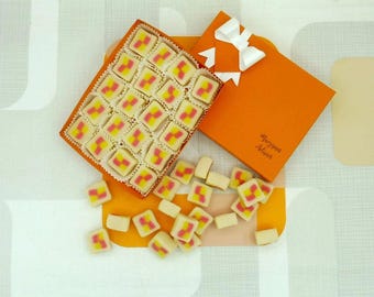 Battenberg Bites Box Of 20 Marzipan Mini Battenburg Bites