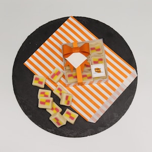 Handmade Marzipan Battenberg Bites – 9 Mini Cakes – Unique Foodie Gift