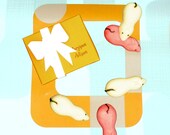 Marzipan Mice Box Of 3 - White Pink Cute Mouse Shaped Vegan Sweets Cupcake Decorations, Vegetarian Sweets
