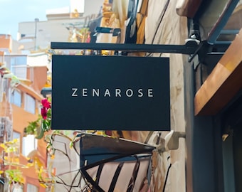 Custom outdoor cafe sign from composite - Business logo - outdoor sign - blade sign - Outdoor signage - office signage - cafe signage