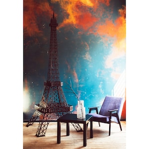 Large Iron Eiffel Tower Statue: Brown Metal Replica, Wedding Centerpiece