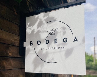 Custom Iron Blade Sign: Personalized Business Logo, Outdoor Signage
