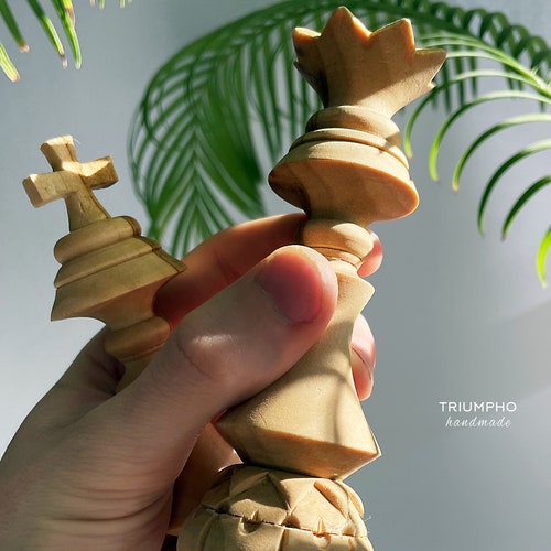 Custom Engraved King Chess Piece Keychain Etsy