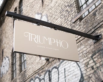 Custom Iron Business Logo Sign: Forged Outdoor/Office Signage