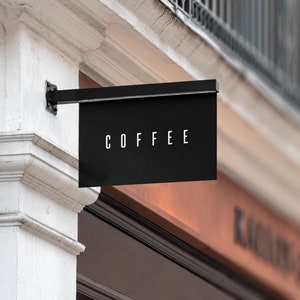 Stylish coffee sign / INDUSTRIAL signboard  Business logo  image 2