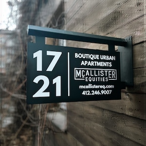 Custom Steel Business Sign: Industrial Cafe Logo Signboard