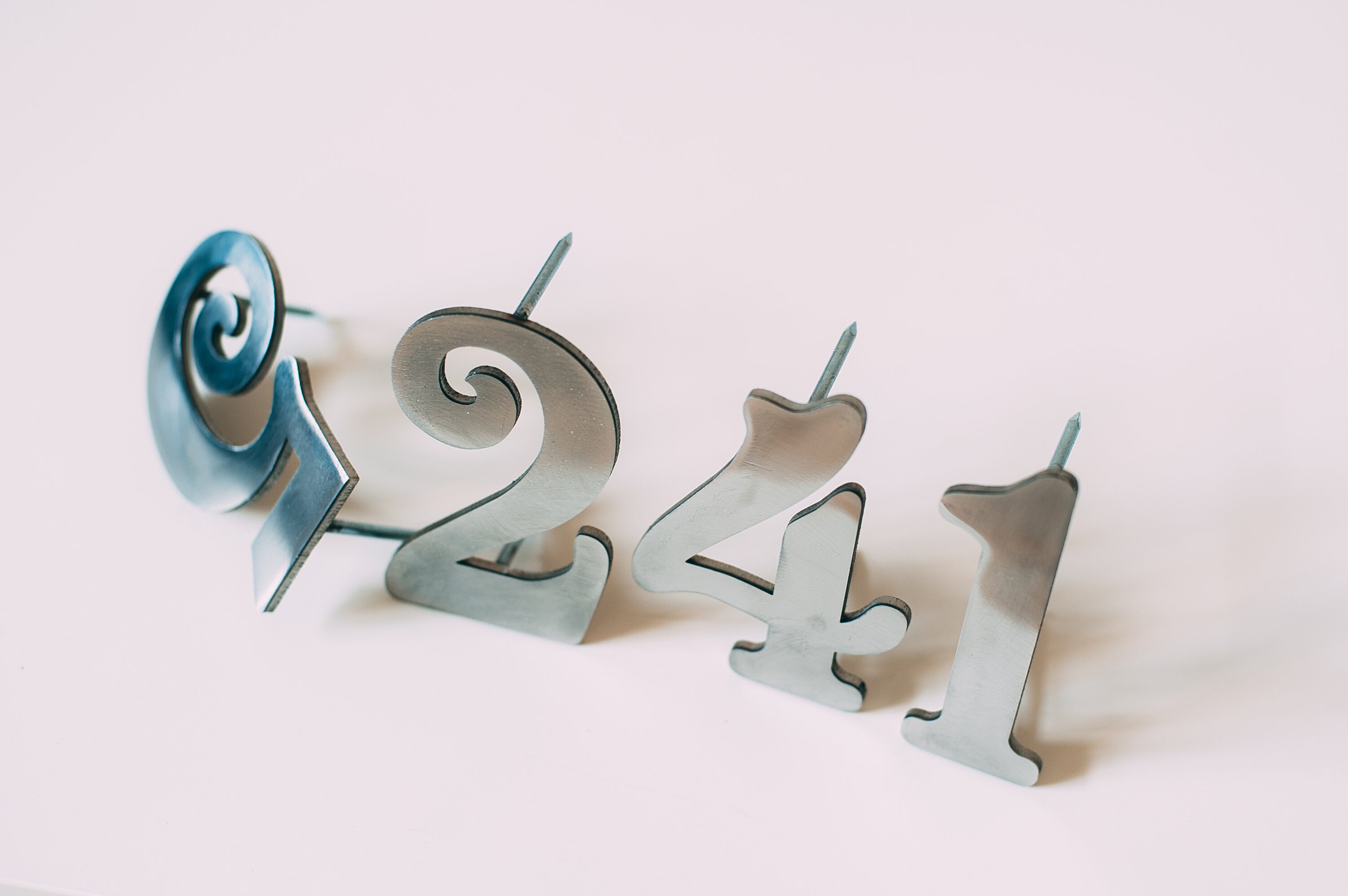 Custom Steel Numbers. Polished Metal House Numbers / Etsy