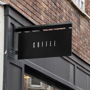 Stylish coffee sign / INDUSTRIAL signboard  Business logo  image 3