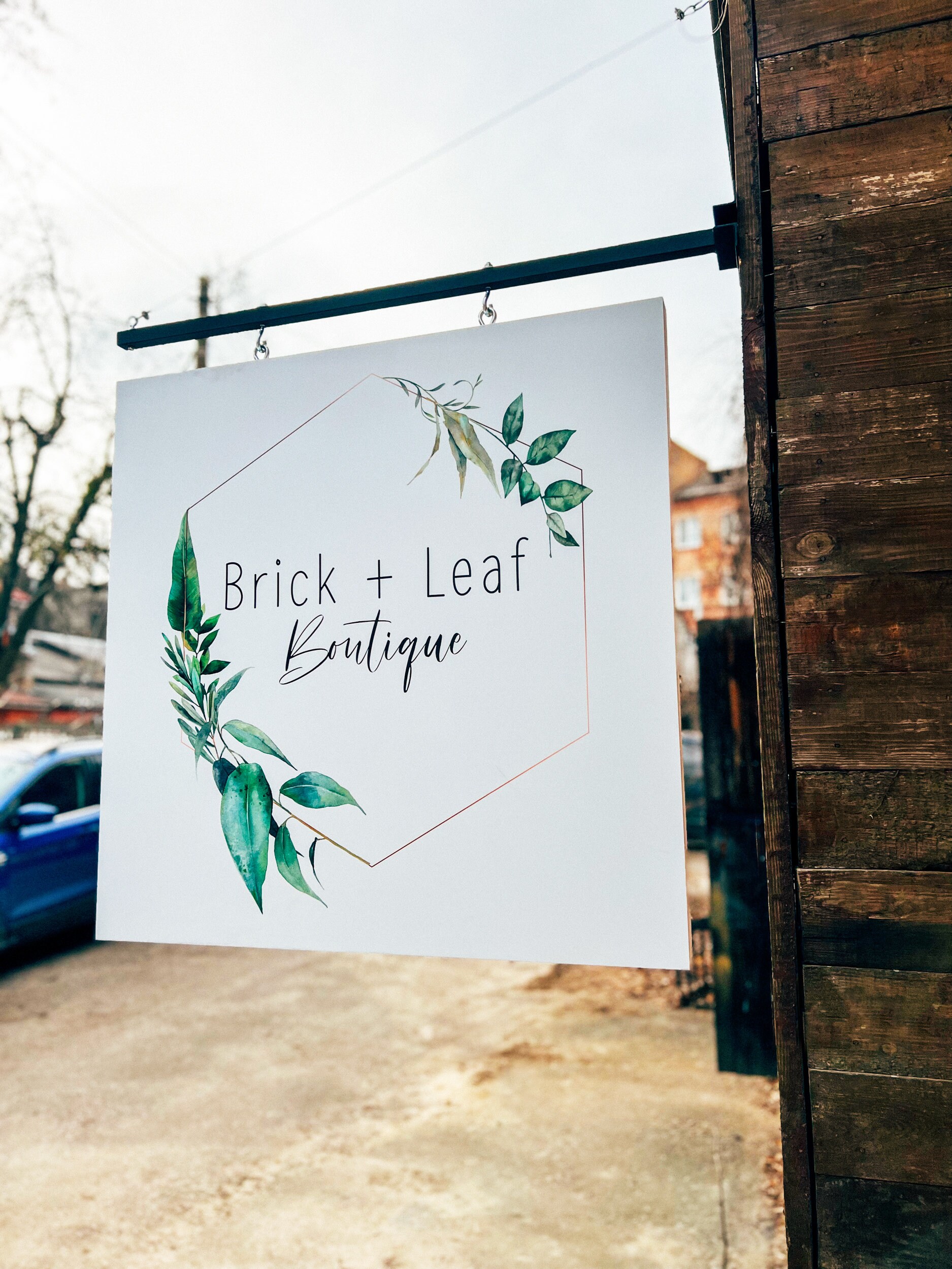 Thread Cut Sign Shop Front Custom Storefront Blade Sign: Metal Bracket, Printed Logo - Etsy