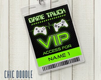 Game Truck VIP Pass Gamer Video Game INSTANT DOWNLOAD | Etsy