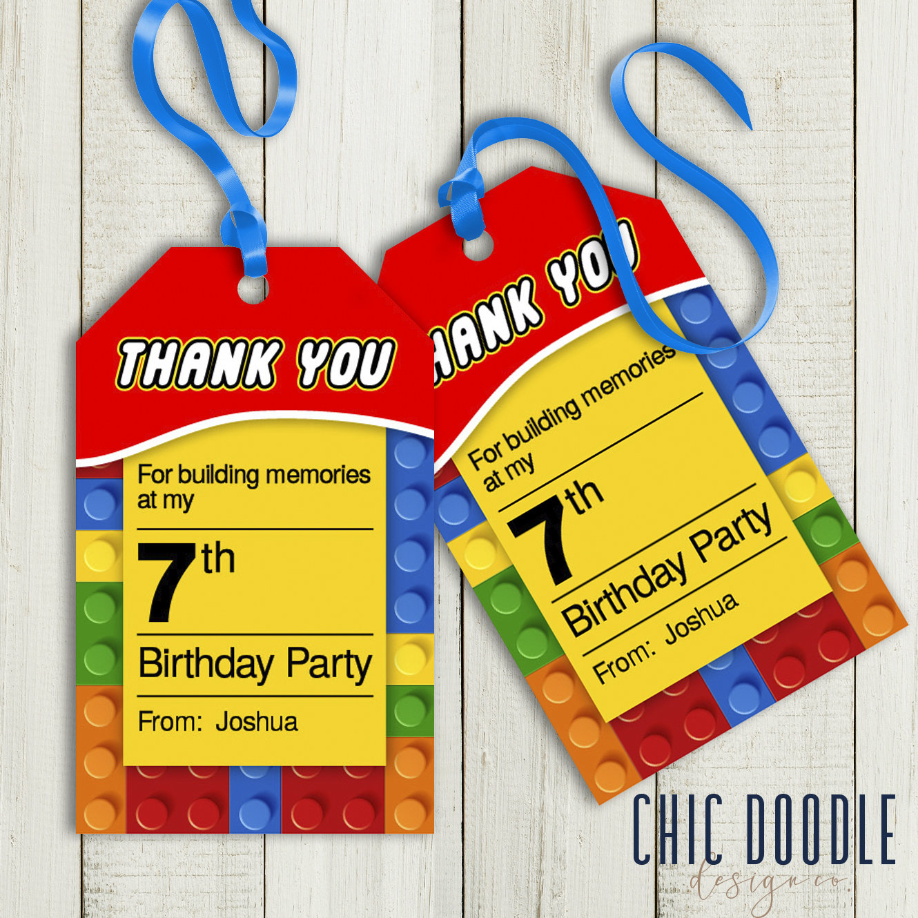 INSTANT ACCESS | Building Blocks Party Favor Tags | Printable | DIY