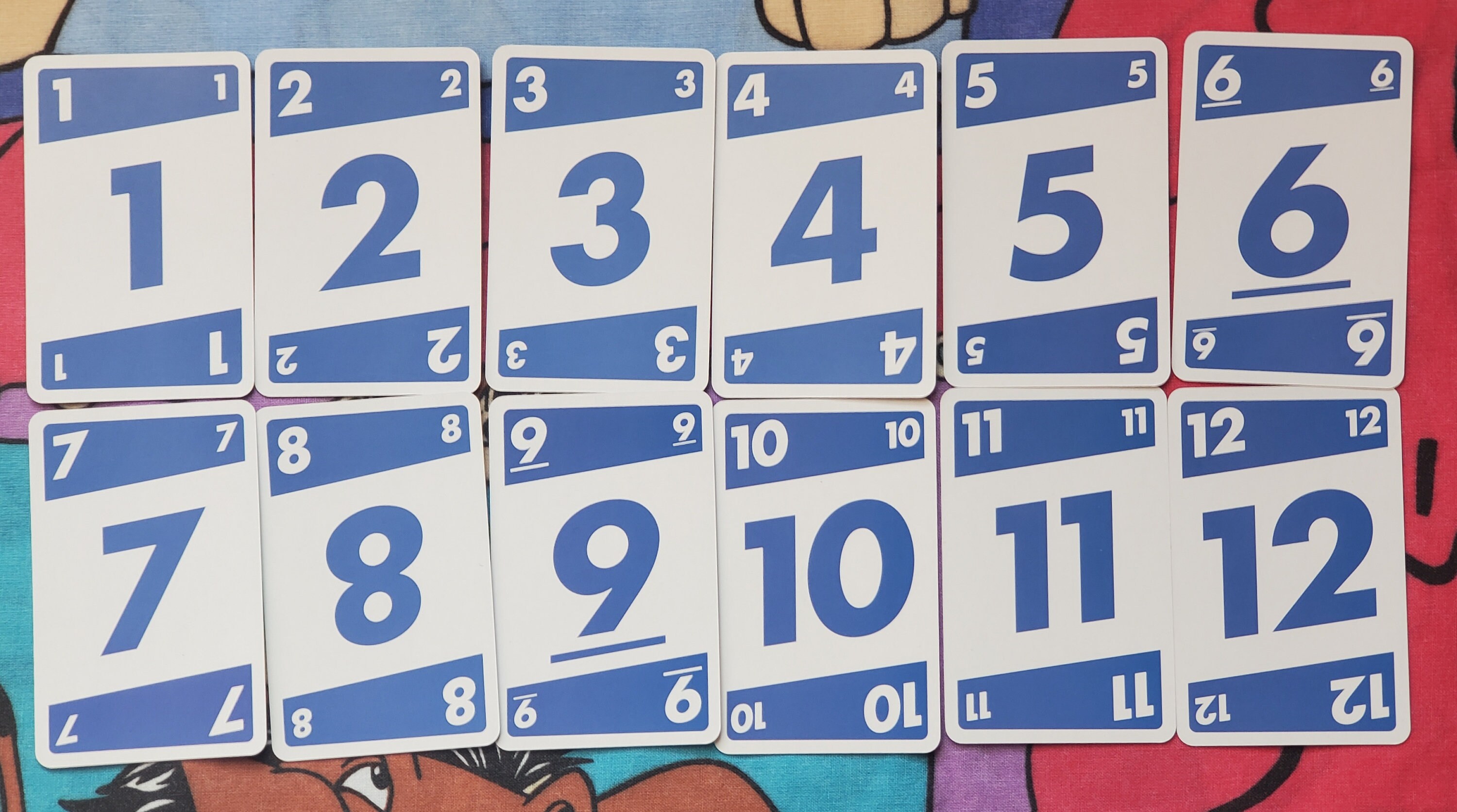 Lot of 12 numbered cards U choose from 4 colors Crafting | Etsy