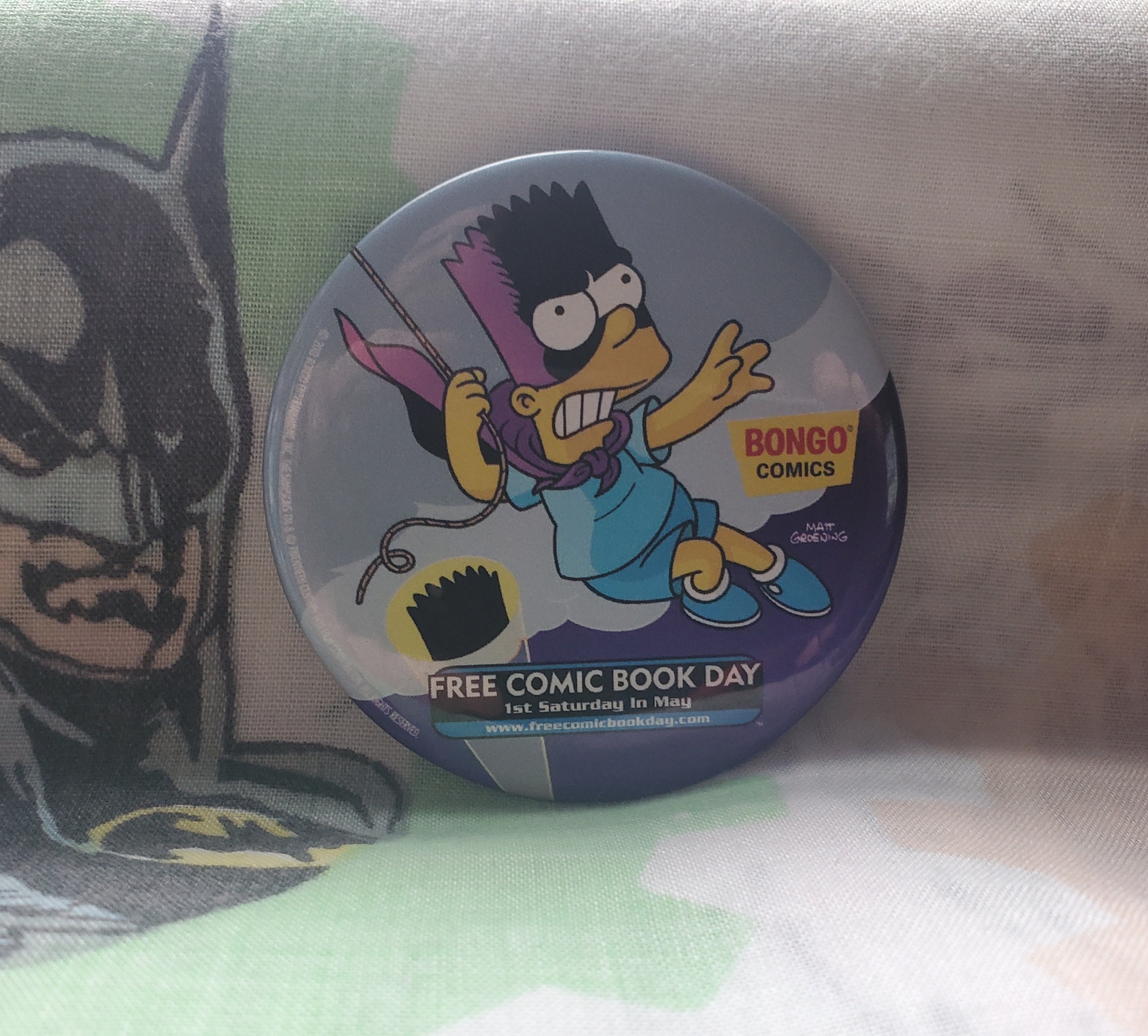 Collectibles Bartman Pin Badge ~ Bart Simpson ~ Super Hero ~ Batman ~ The  Simpsons US $14