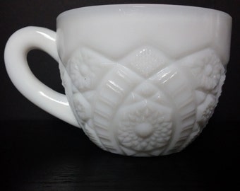 Vintage Milk Glass Tea Cup