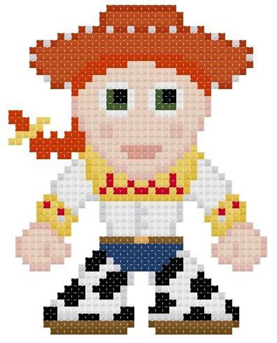 Jessie Toy Story Inspired Pixel People Cross Stitch PATTERN ONLY