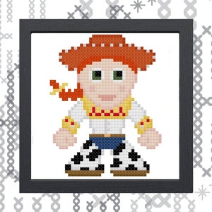 Jessie Toy Story Inspired Pixel People - Cross Stitch PATTERN ONLY