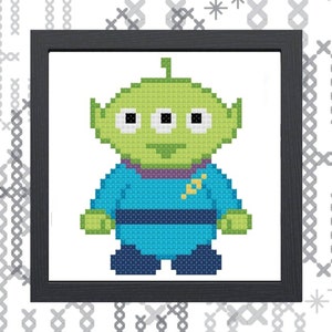 Toy Story Alien Inspired Pixel People - Cross Stitch PATTERN ONLY