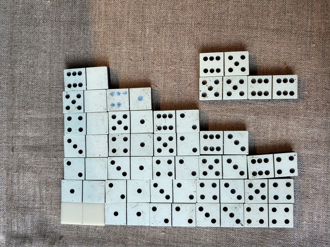 Standard Set of Dominoes in Original Box Dnepropetrovsk Soviet Souvenir
