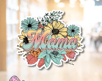 Mama STICKER Bouquet Flowers Girlie Girly Boho Mama Mother's Day Gift Kindle Stickers Mom Sticker Laptop Sticker Waterproof Adhesive Vinyl