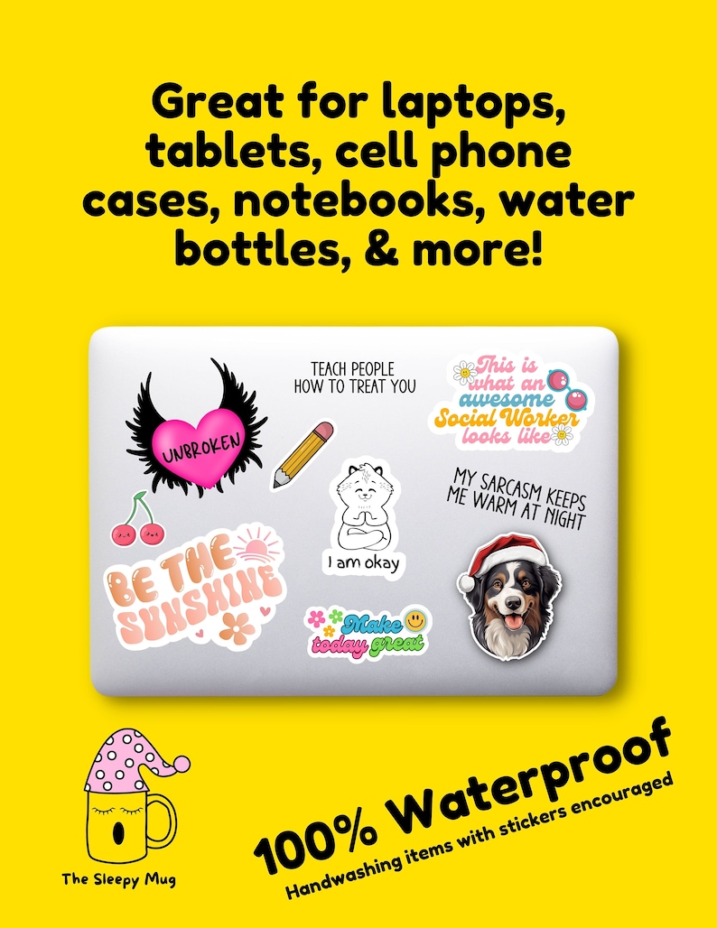 Don't Forget to Water Yourself STICKER Social Worker Counselor Case Manager Professional Water Can Therapy Self Care Waterproof Adhesive image 3