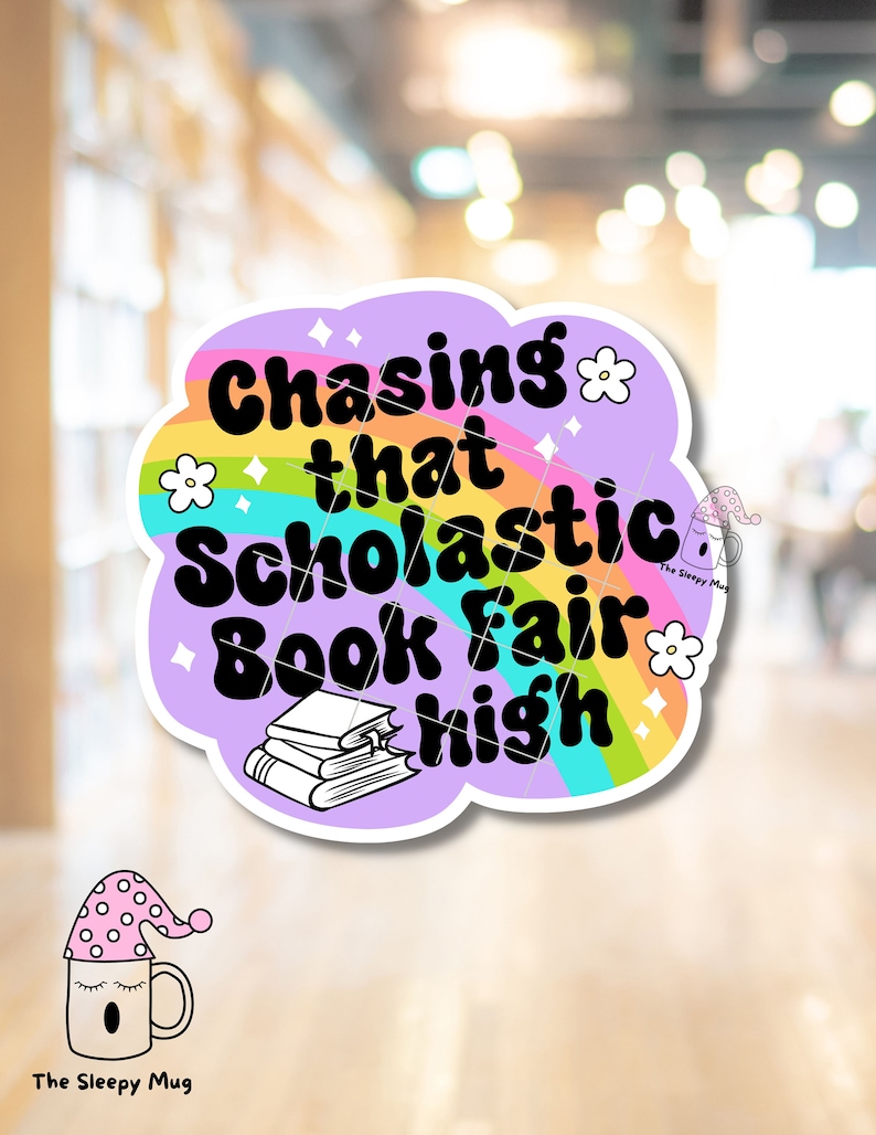Chasing That Book Fair High STICKER Bookish Book Lover Mystery Fantasy Romance Book Smut Summer Read eReader TBR List Kindle Stickers Case image 5
