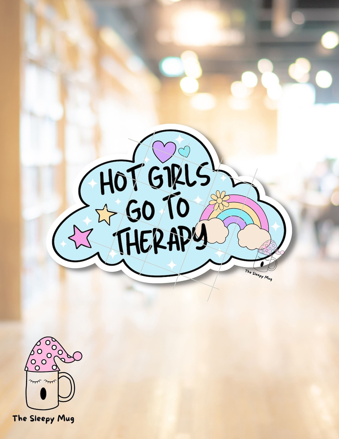 Hot Girls Go to Therapy STICKER Mental Health Diagnosis Daily ...