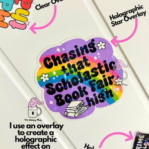 Chasing That Book Fair High STICKER Bookish Book Lover Mystery Fantasy Romance Book Smut Summer Read eReader TBR List Kindle Stickers Case image 2