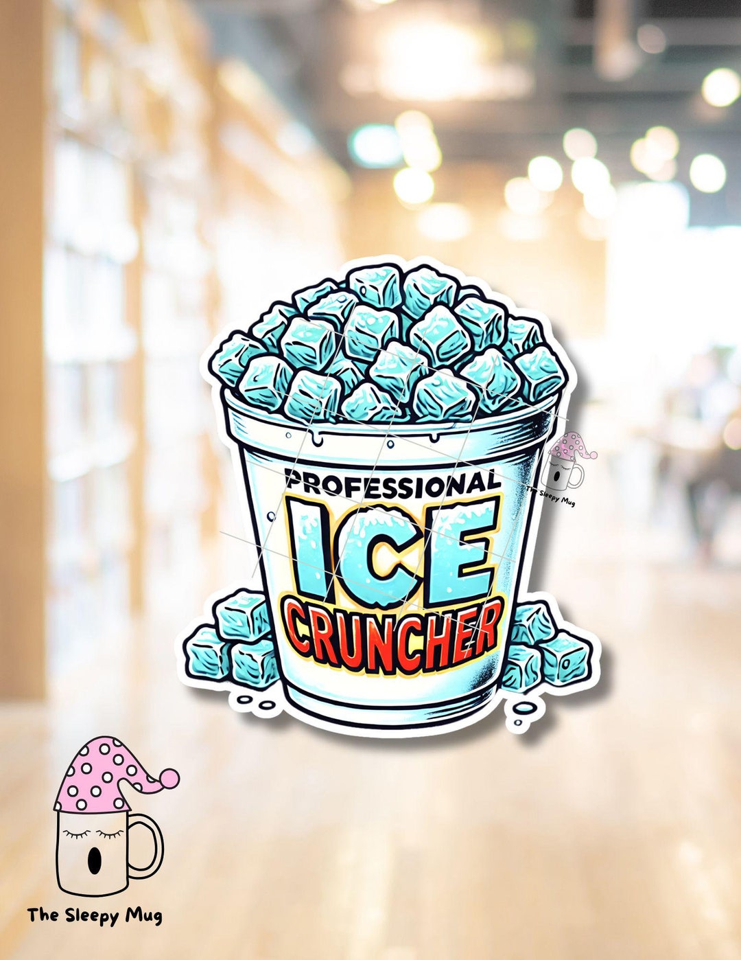 Ice Cruncher Sticker: Waterproof Ice Lover Decal - Etsy