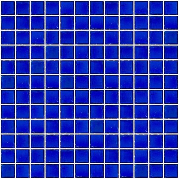 1 Inch Transpa Cobalt Blue Ocean Bottle Glass Tile R1130