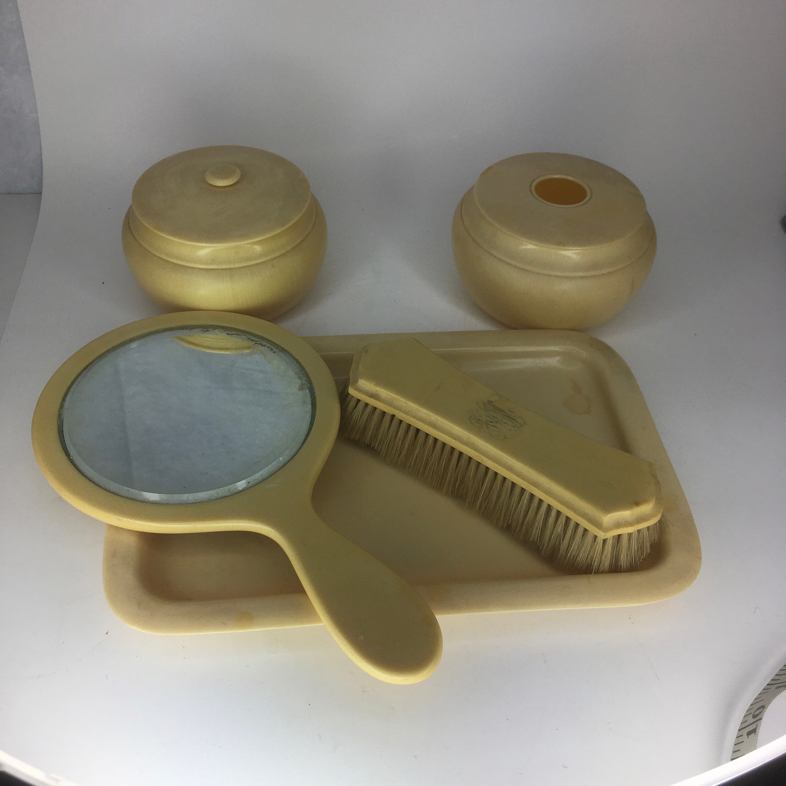 French Ivory Vanity Set 7 Piece Celluloid Antique Art Deco Etsy UK