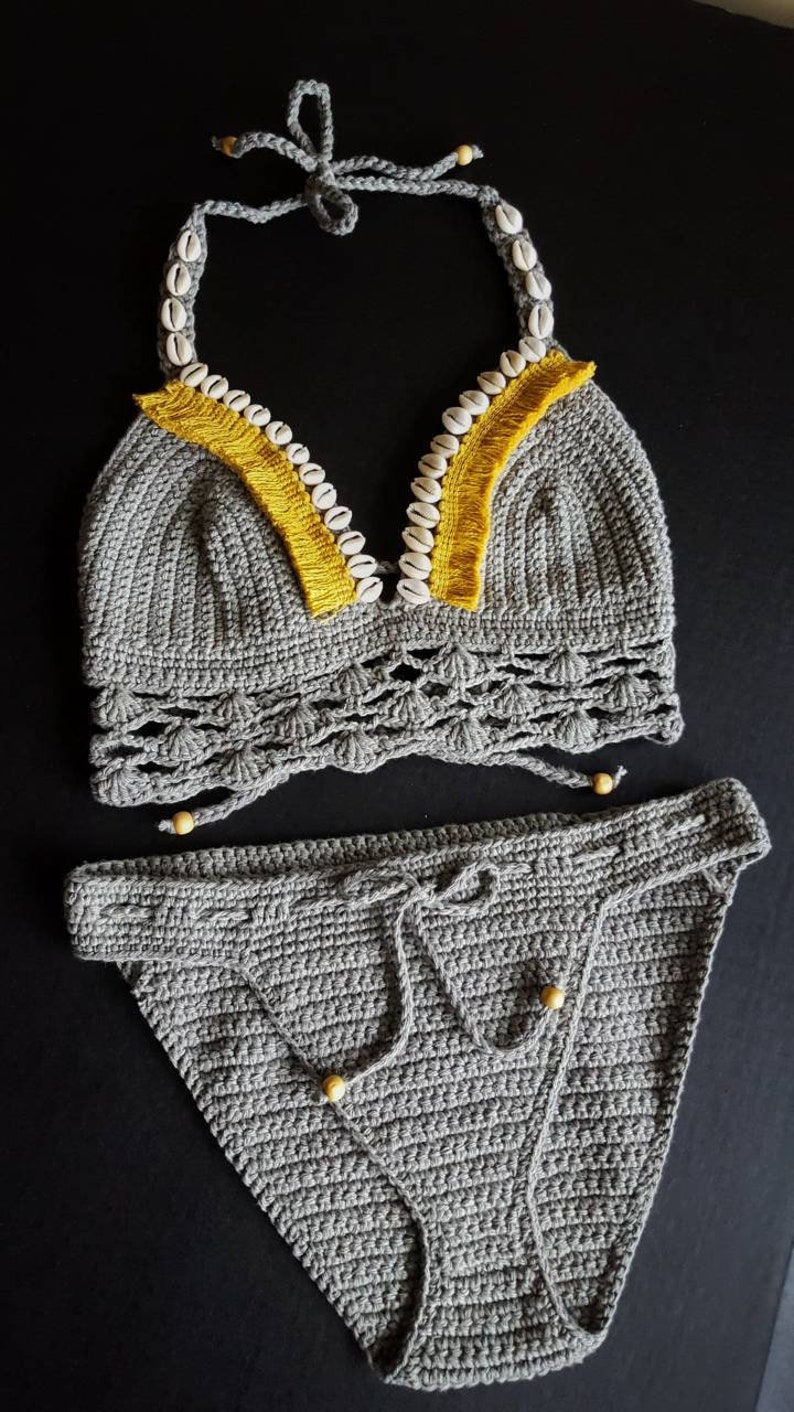 gray bikini set