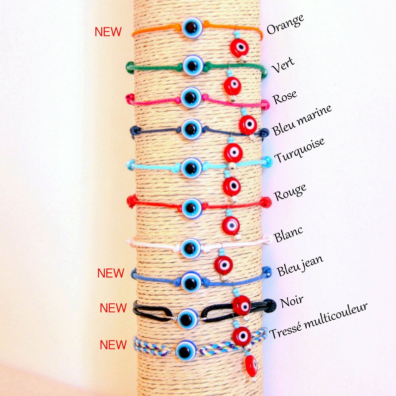 Lucky charm Bracelet Evil Eye pink