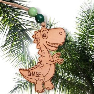Dinossauro, Ornamento, Natal, Placa, SVG, Arquivo Laser, Glowforge