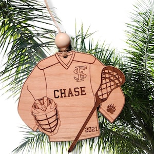 Lacrosse, Lacrosse Jersey, Christmas, Ornament, SVG, Laser File, Glowforge