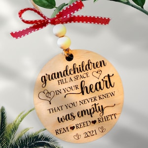 Los abuelos llenan un espacio, adorno, signo, Navidad, SVG, archivo láser, glowforge