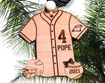 Girls Softball, Softball Jersey, Christmas, Ornament, SVG, Laser File, Glowforge
