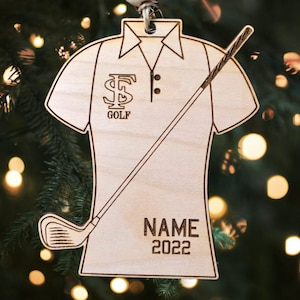 Golfe, golfe feminino, esportes de ensino médio, enfeite, Natal, etiqueta de bagagem, SVG, arquivo laser, Glowforge