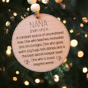 Nana, Nana Definition, Weihnachten, Ornament, Zeichen, SVG, Laserdatei, Digitale Datei nur, Glowforge