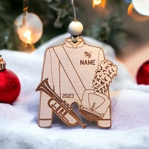 Band Uniform, Trumpet, Trumpet Player, Band Ornament, DIGITAL FILE ONLY, svg, Laser File, Glowforge