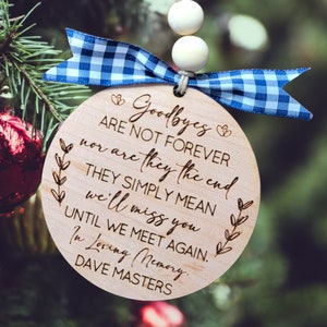 Goodbyes rare not forever, memorial, in memory, Christmas Ornament, Ornament, Digital File Only, SVG, Laser File