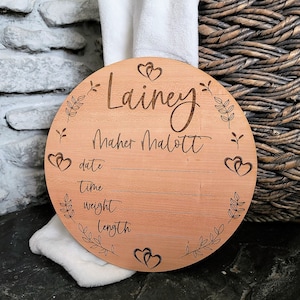 Birth Announcement, Birth Announcement Sign, Birth Photo Prop, Digital File, Laser File, SVG, GLowforge