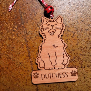 Gato, Gato lindo, Gato somnoliento, Navidad, Adorno, SVG, Archivo láser, Archivo Glowforge