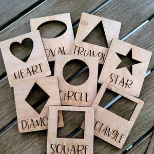 Shapes, Flashcards, Preschool, Educational, SVG, Laser File, Glowforge